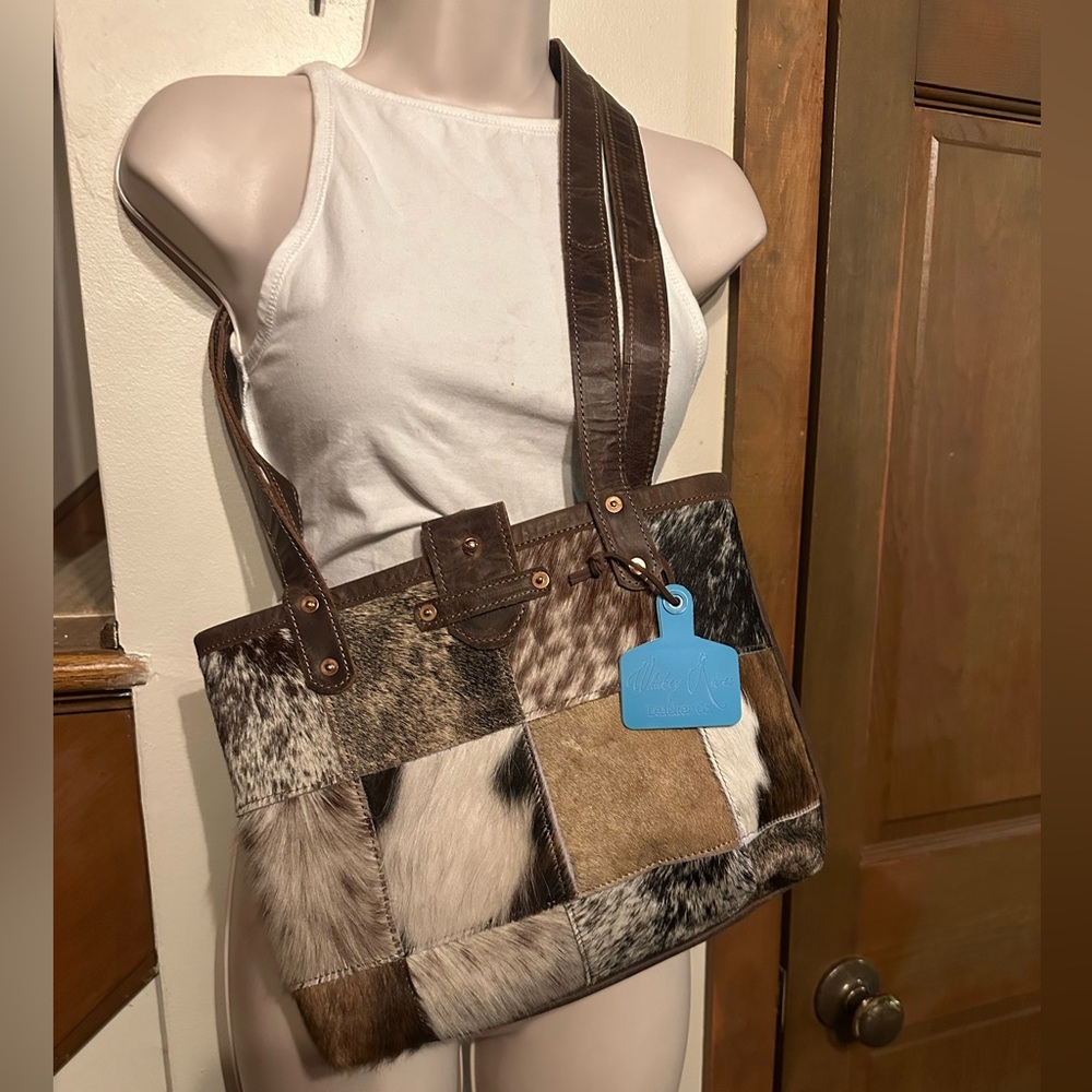 Whiskey River Leather Co. leather / horse hair Shoulder Bag